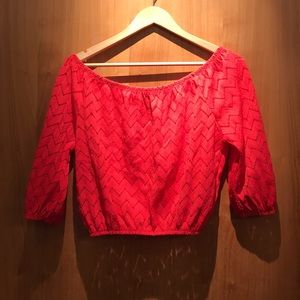 Bebe off the shoulder crop top